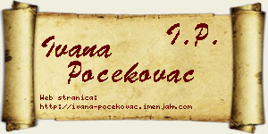 Ivana Počekovac vizit kartica